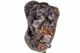 Unique, Amethyst Geode Section on Metal Stand - Uruguay #113192-4